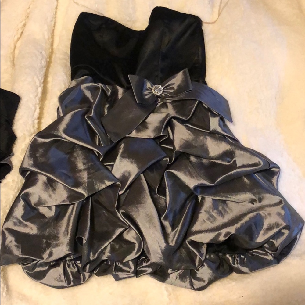 Small grey and black cocktail dress